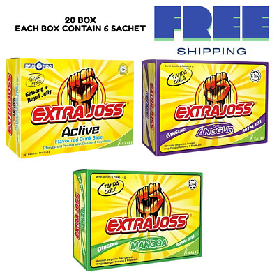 EXTRA JOSS 20 Box (120 SACHETS) Energy Drink Powder Sugar Free Boost Stamina-image
