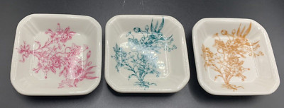 NEW 3 Creative Co-Op Small Square Condiment Dipping Plates Butter Pats Salt Dips-image