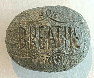Creative Co-Op Resin Inspirational Message Stone Rock 