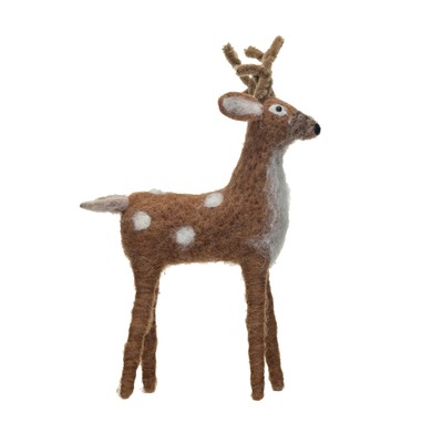 Wool Felt Standing Deer, Multicolor-image