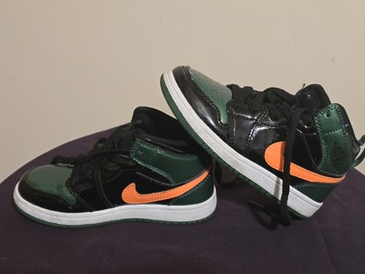 Green and Orange Jordan 1 Toddler Size 11-image