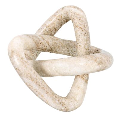 Creative Co-Op Modern Decorative Marble Link Knot, Beige-image