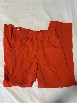 Athleta Mid Rise Elastic Jogger Pants Bright Orange Women Size M T2-image