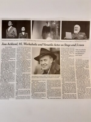 Joss Ackland New York Times Obituary - Actor - The King's Speech - Lethal Weapon-image