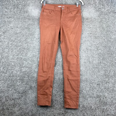 Old Navy Rockstar Mid Rise Super Skinny Jeans Women's 4 Orange-Coral 5-Pocket-image