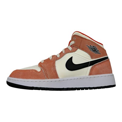 Air Jordan 1 Mid SE Orange Suede DV1336-800 GS Size 6.5Y-image
