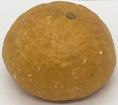 Vintage Carved Stone Tangerine Fruit ~ Italian ~ Mid Century Modern-image