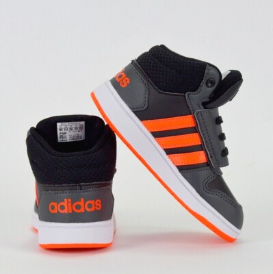 Adidas Hoops Mid 2.0 Shoes Sneaker Kids Baby Boys Gray/Black Orange 20-24-image