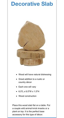 Creative Co-Op DA3652 Natural Wood Decorative Slab-image