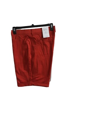 Croft & Barrow Women's Mid Rise Shorts Stretch Orange Size 18 MSRP $36.00 -image
