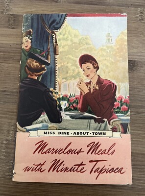 1938 Minute Tapioca Orange MA Marvelous Meals Vintage Recipe Booklet MCM-image