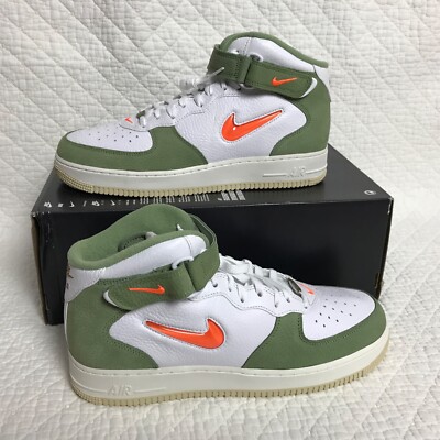 Nike Air Force 1 Mid QS Shoes Men’s SZ 11.5 White Total Orange DQ3505-100 NWOB-image