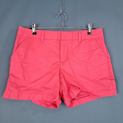 Tommy Hilfiger Relaxed Fit Women's Chino Short Mid Rise Red-Orange Size 10-image