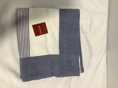 Trendsetter Toalha De Mesa 1101 Blue Striped Blended Table Cloth 180cmx260cm-image