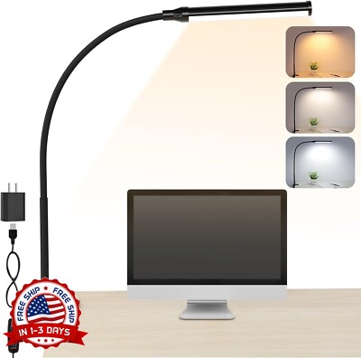 Lámpara de mesa de escritorio LED Cargador inalámbrico y puerto de carga USB NEW-image