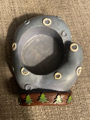creative co-op winter mitten tea candle holder-image