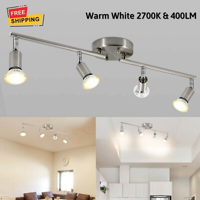 Lampara Para Techo 4 Luces Modernas Iluminacion De Pista LED Casa Mesa Colgantes-image