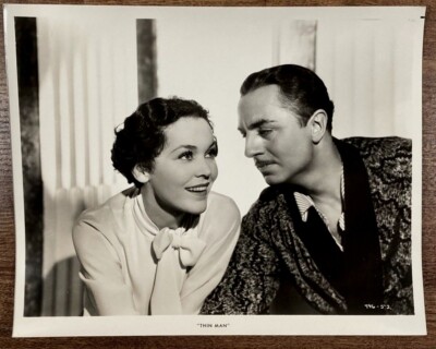 THIN MAN Original Movie Still Photo William Powell Maureen O'Sullivan Crime r50s-image
