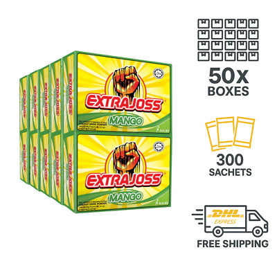 Extra Joss 50 Boxes 300 Sachets Mango Sugar Free Energy Drink Powder-image