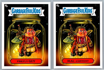 Firefly TV Series Joss Whedon Mal Fillion Garbage Pail Kids GPK Spoof 2 Card Set-image