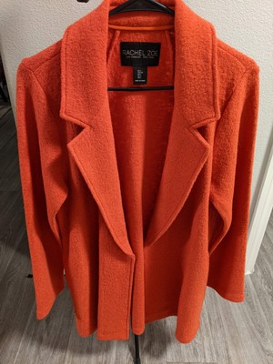 RACHEL ZOE-Spring Jacket-Mid length Lightweight Wool -ORANGE-image