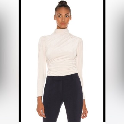 A.L.C. Joss mock neck top in rice-image