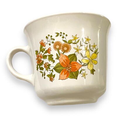 Corelle Indian Summer Teacup Replacement Corning Mug Harvest Mid Century  Orange-image