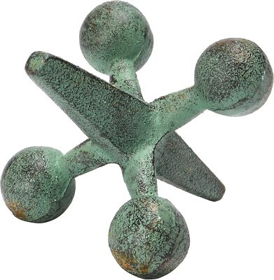 Creative Co-Op Cast Iron Jack Accent, Green-image
