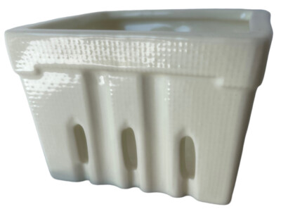 Berry Basket Creative Co-Op Stoneware Cream Ceramic Textured Glossy Finish-image