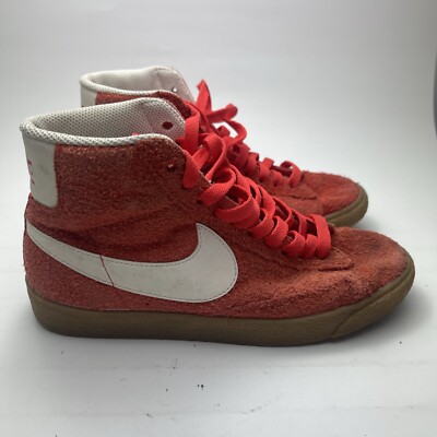 Nike Blazer Mid, Orange Suede Shoes Sneakers, Women’s 5.5 (518171-801)-image