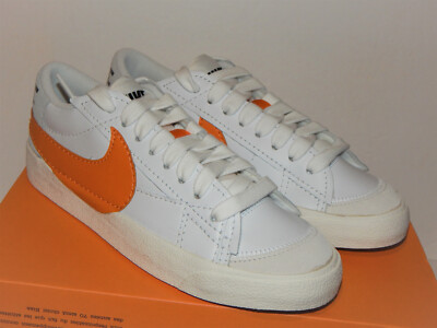 Nike Blazer Low '77 Jumbo Swoosh Shoes DN2158-100 Size 9 White / Orange / Grey-image