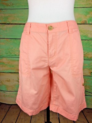 Tommy Hilfiger Women's Orange Bermuda Walking Shorts Sz 4 (XS)-image