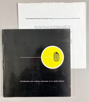 Rare M. Peter Piening Trademarks and Symbols Promo Book, 1964, with Letterhead-image