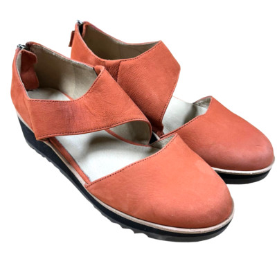 Eileen Fisher Orange Match Leather Cutout Bootie / Sandal Women's Size 6.5 NWOB-image