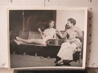 CBS TV show photo 1950s TOAST OF TOWN Ed Sullivan Toastette dancers knitting-image