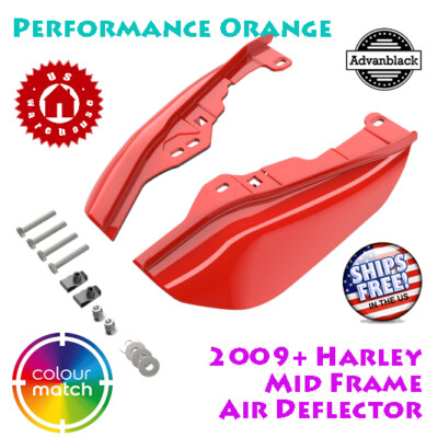 Advanblack Performance Orange Mid-Frame Air Deflector For 09+ Harley Electra-image