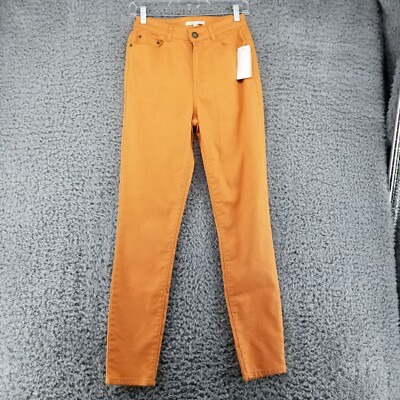 Copper Key Pants Womens 1 Straight Leg Orange Stretch Mid Rise *NWT*-image