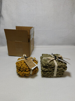 Creative Co-OpCotton Fiber Drink Coasters Set of Two Item #1 NIB-image