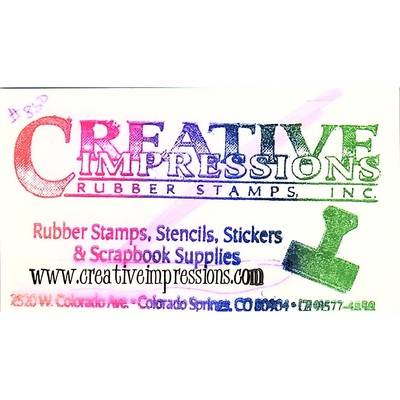 Creative Impressions Stamps Scrapbook Colorado Springs CO Business Card SC9-B9-image