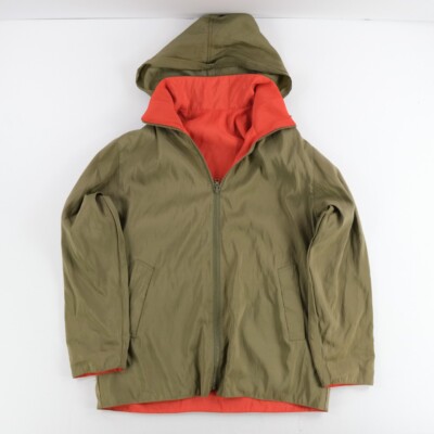 Mycra Pac Womens Reversible Jacket 0-S Coat Zip Orange Tan Pockets Mid Length-image