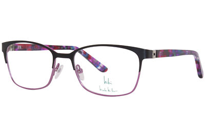 Nicole Miller Joss C01 Eyeglasses Youth Girl's Black Pink Gradient Full Rim 51mm-image