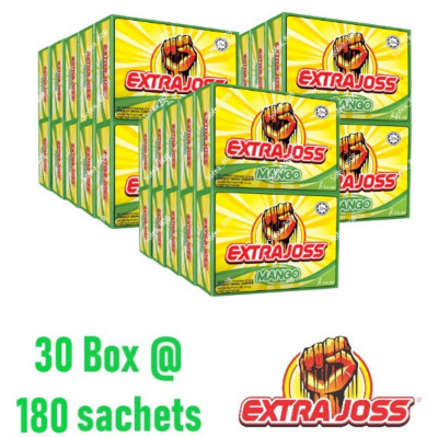 180 Sachet EXTRA JOSS Mango Flavoured Sugar Free Fast Energy Drink FREE SHIPPING-image