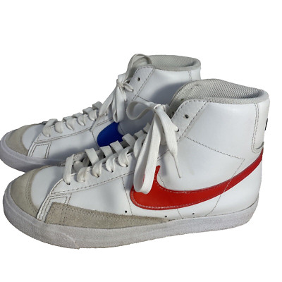 Nike Blazer Mid 77 GS White Leather Basketball Sneakers Size 6.5 Y  DA4086-003-image