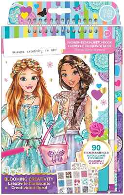 Fashion Design Sketchbook: Blooming Creativity. Inspirational Fashion Design Co-image