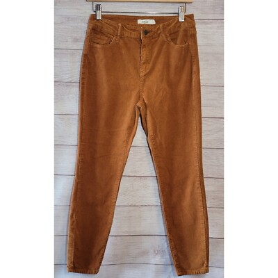 Cello Women's Dark Orange Corduroy Chino Pants Size 7 Causal Preppy Fall Winter -image