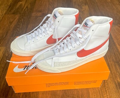 Size 7.5 - Nike Blazer '77 Mid White Orange W-image