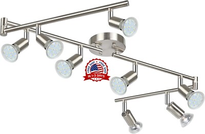 Lampara Para Techo 8 Luces Modernas Iluminacion De Pista LED Casa Mesa Colgantes-image