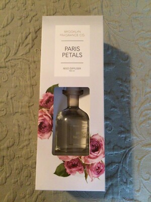 NEW ~ BROOKLYN FRAGRANCE CO. REED DIFFUSER PARIS ROSE PETAL  3.4 fl.oz-image