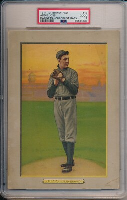 T3 TURKEY RED #19 ADDIE JOSS, CHECKLIST BACK - PSA 2 GD (SVSC) - FRESHLY GRADED!-image