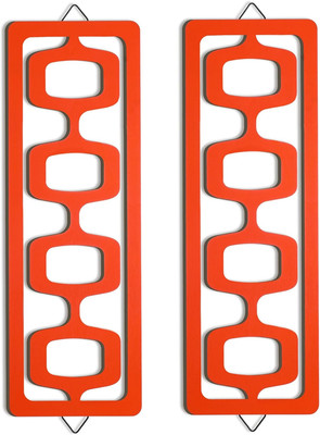2 Pcs Mid Century Wall Decor Wood Mid Century Modern Elegance Wall Accents Abst-image